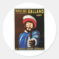 Triple Sec Galland 1821 Vintage Drink Ad Art