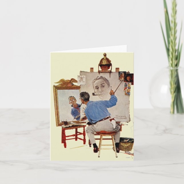 Triple Self-Portrait Card (Front)