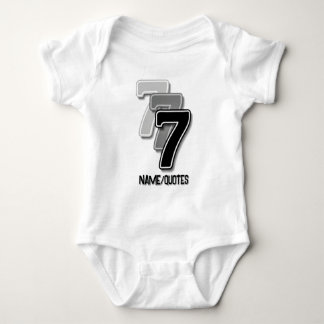 Triple Seven Graphic – Minimalist Modern Art Baby Bodysuit