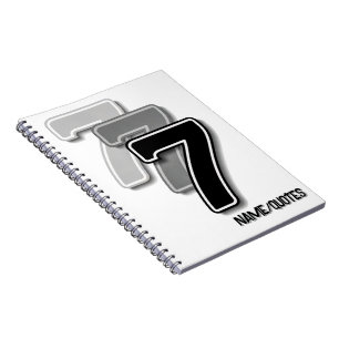 Triple Seven Graphic – Minimalist Modern Art Notebook