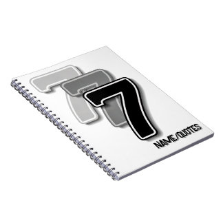 Triple Seven Graphic – Minimalist Modern Art Notebook