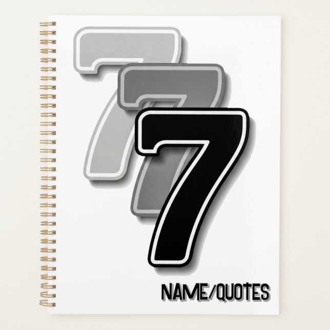 Triple Seven Graphic – Minimalist Modern Art Planner (Front)