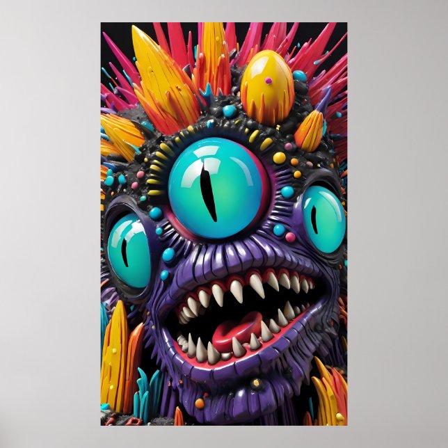 Triple-Sighted Troublemaker - Ken Gauge Art Poster (Front)