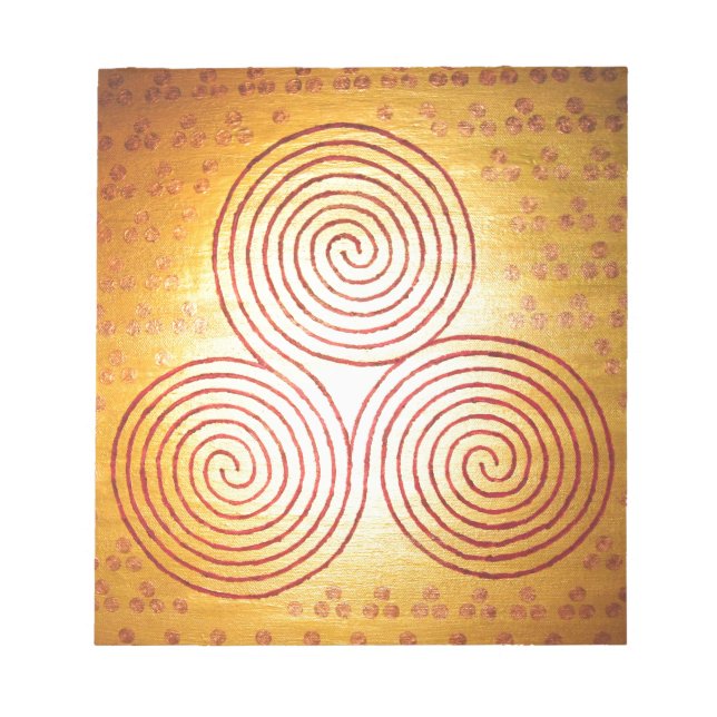 Triple Spiral Labyrinth Notepad (Front)