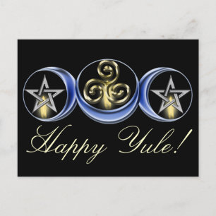 Triple Spiral Lunar Moon Postcard