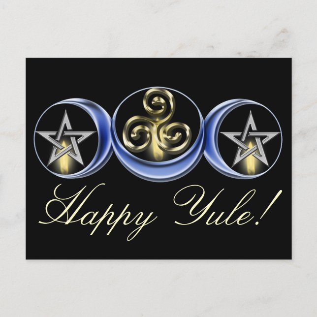 Triple Spiral Lunar Moon Postcard (Front)