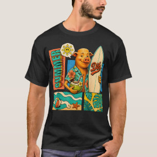 Triple T Tung Tung John Pork Beach Summer Meme T-Shirt