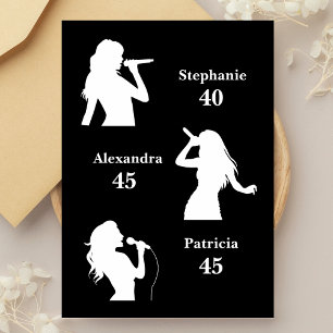 Triple the Fun Minimalist Black Joint Birthday Invitation