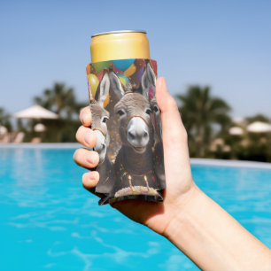 Triple the Joy: A Donkey Triplets' Birthday Bash Seltzer Can Cooler