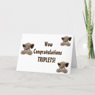 TRIPLE THE LOVE, JOY/FUN-CONGRATULATIONS TRIPLETS CARD