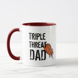Triple Threat Basketball Gift For Sports Lover Dad Mug