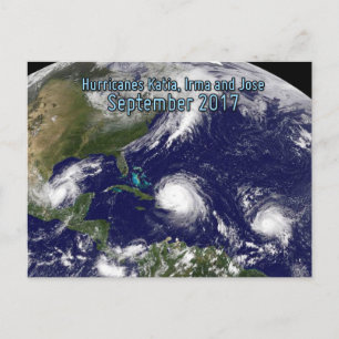 Triple threat: hurricanes Katia, Irma and Jose Postcard