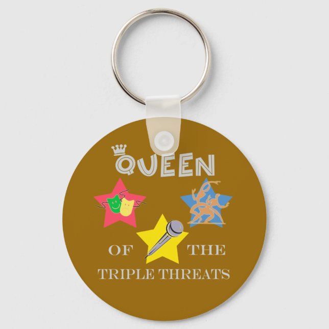 Triple Threat Queen Keychain (Front)