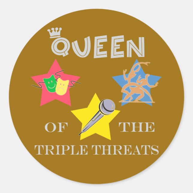 Triple Threat Queen Stickers (Front)