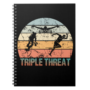 Triple Threat - Triathlon Athlete Notebook