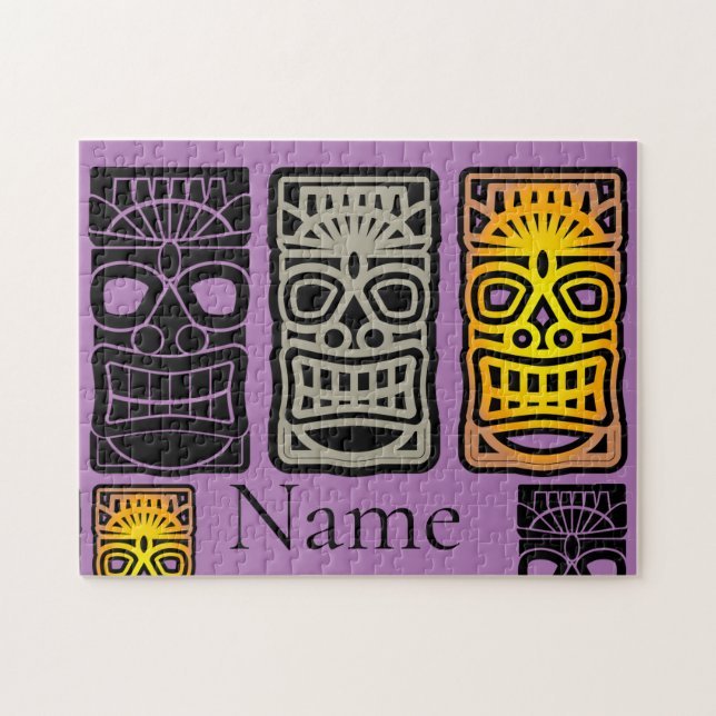 Triple Tiki Sculptures Thunder_Cove  Jigsaw Puzzle (Horizontal)