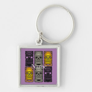 Triple Tiki Sculptures Thunder_Cove Key Ring