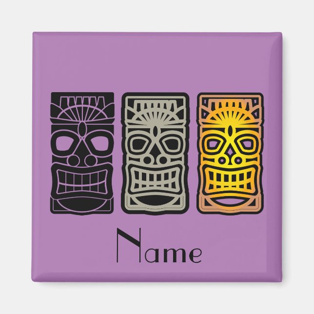 Triple Tiki Sculptures Thunder_Cove Magnet (Front)