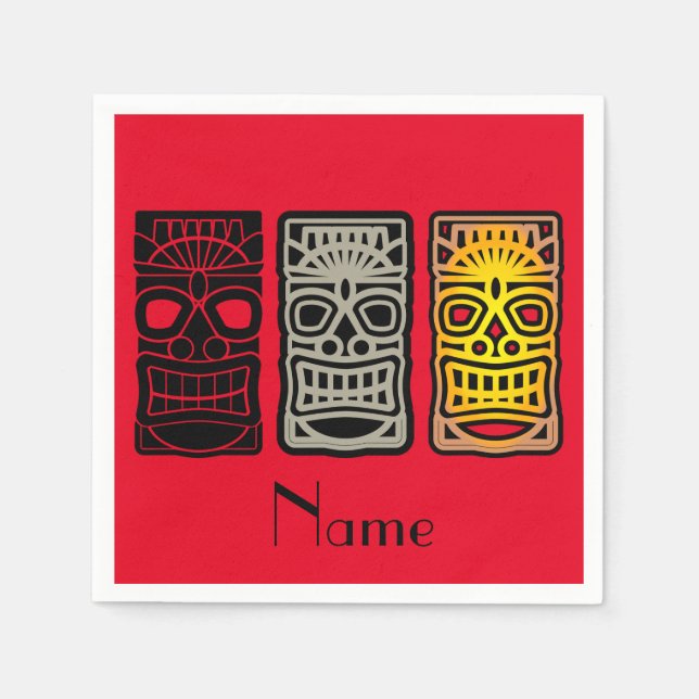 Triple Tiki Sculptures Thunder_Cove Napkin (Front)