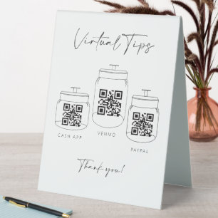 Triple Tip Jar Scan QR Code Cash App Payment