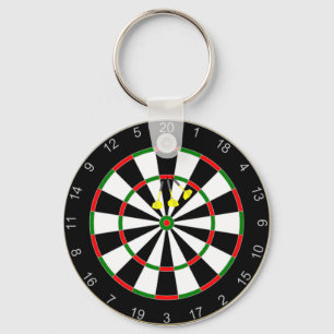 Triple Triple Twenty Dart Board Group Keychain