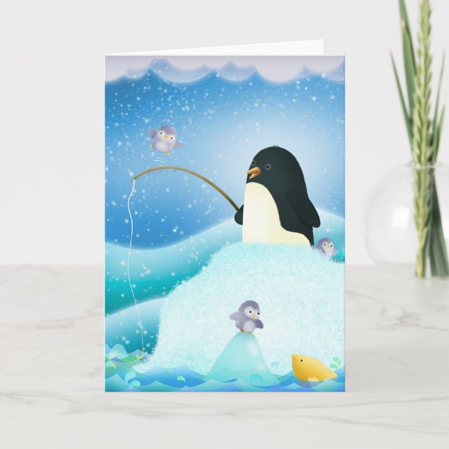 Triple trouble penguins - Greeting card (Front)
