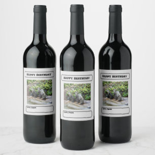 **"Triple Trouble: The Adventures of Otter Triplet Wine Label