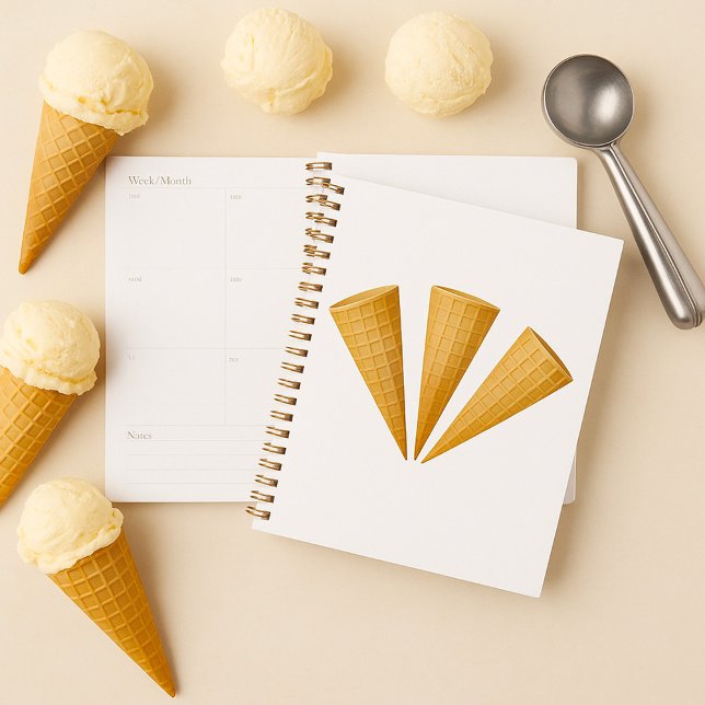 Triple Waffle Ice Cream Cone Summer Dessert Planner (Creator Uploaded)