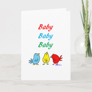 Triplet Birth Greeting Card