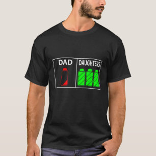 Triplet Dad of Three Daughters Funny Father's Day T-Shirt