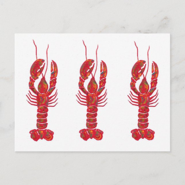 Triplet Lobsters Post Card (Front)
