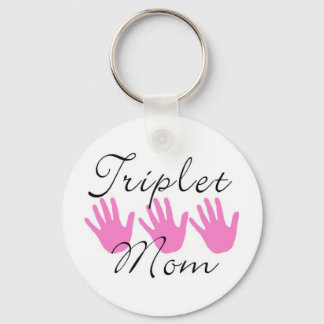 triplet mom keychain