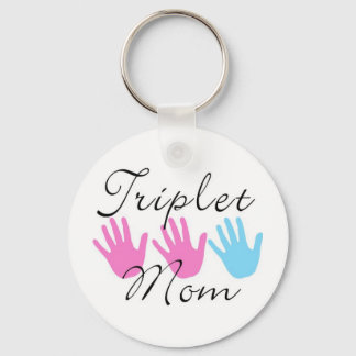 triplet mum key chain