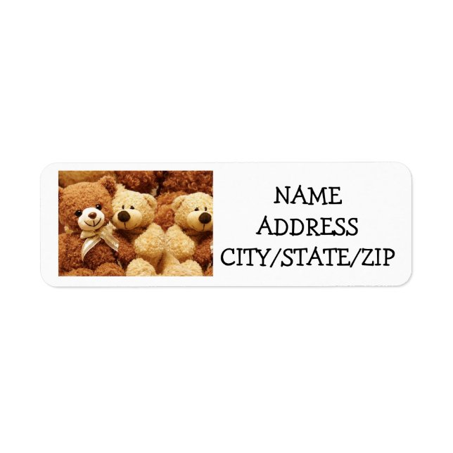 *TRIPLET* TEDDY BEAR FOR TRIPLET'S PARENTS LABELS (Front)