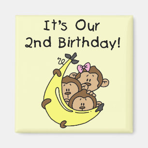 Triplets 2nd - Two Boys/ One Girl Tshirts Magnet