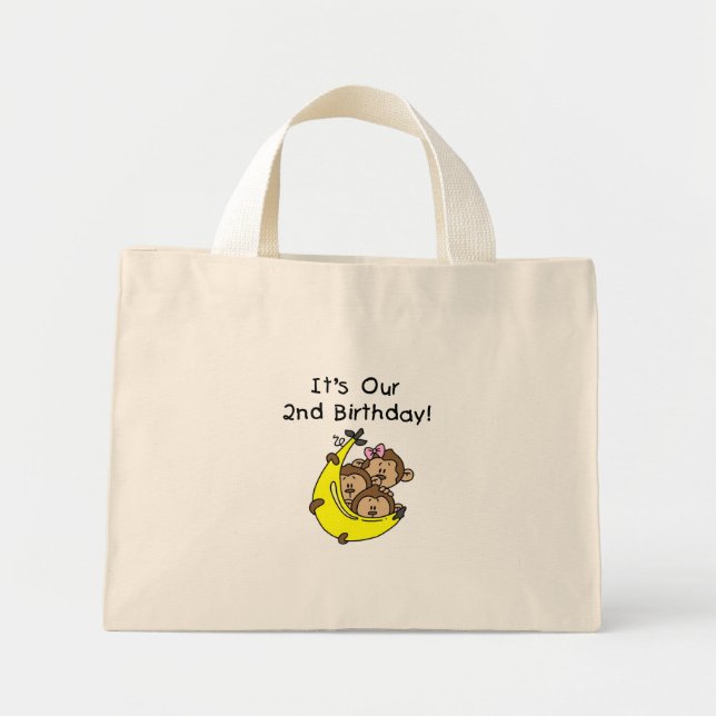Triplets 2nd - Two Boys/ One Girl Tshirts Mini Tote Bag (Front)