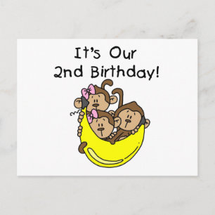 Triplets 2nd - Two Girls and a Boy Postcard