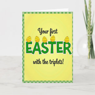 Triplets Easter Celebration Card