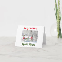 **TRIPLET'S MERRY CHRISTMAS CARD** CARD
