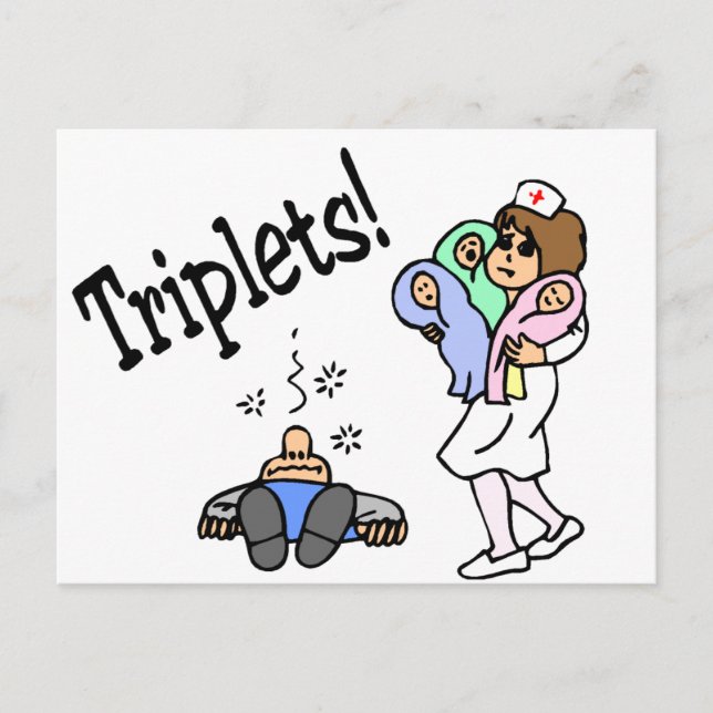 Triplets (Unisex) Postcard (Front)