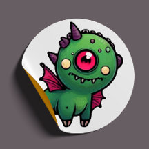 Tripod the Misfit Monster Sticker – Quirky One-Eye