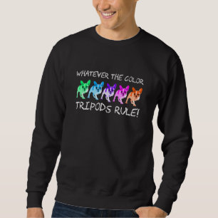 Tripod Tripawd Funny Three Legged Dog Sweatshirt