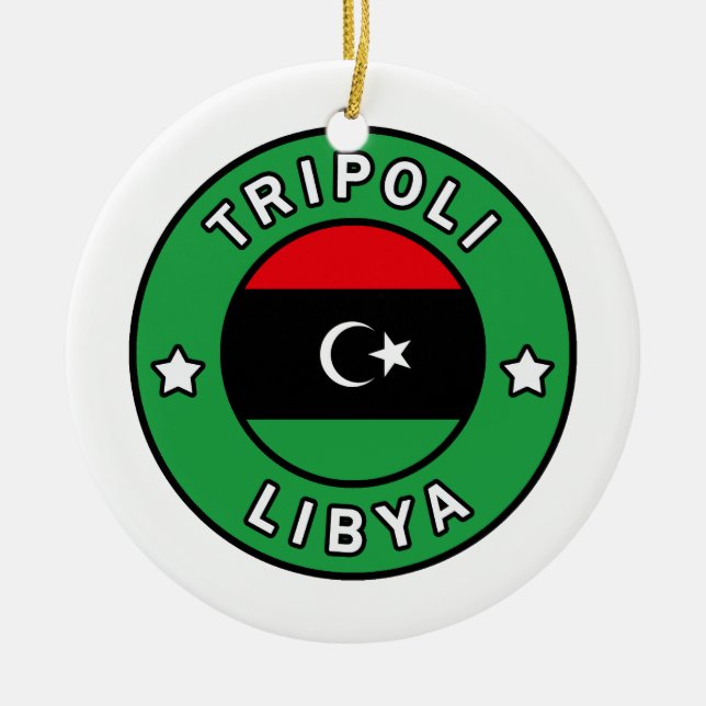 Tripoli Libya Ceramic Ornament (Front)