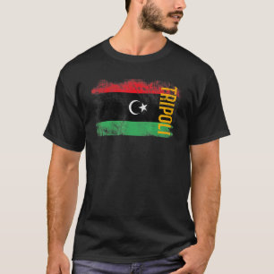 Tripoli Libya Flag For Libyans Men Women Kids T-Shirt