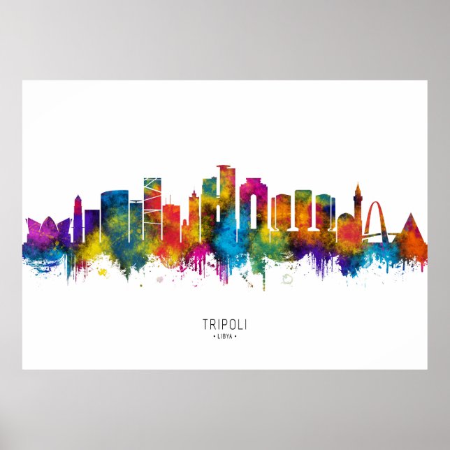 Tripoli Libya Skyline Poster (Front)
