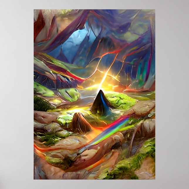 Tripping Balls Art - Psychedelic Mind Cave Poster (Front)