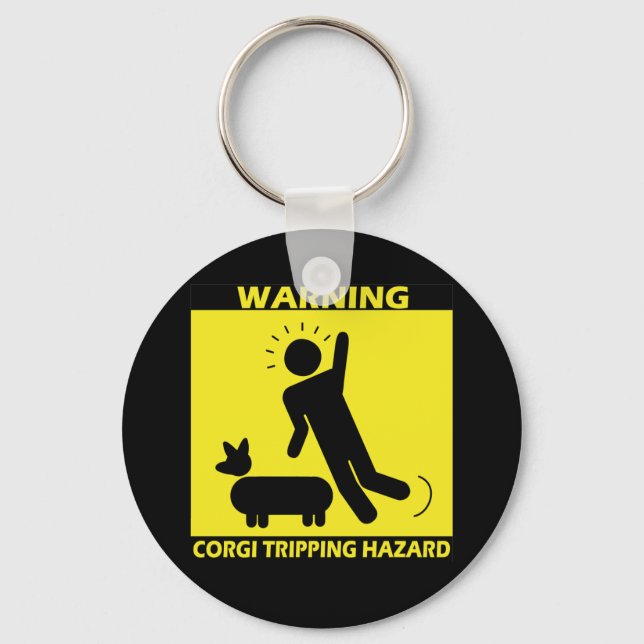 Tripping Hazard - Corgi Key Ring (Front)
