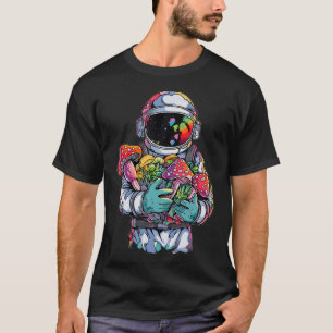 Trippy Astronaut Art Edm Mushroom Psychedelic Rave T-Shirt