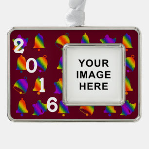 Trippy Bells Silver Plated Framed Ornament