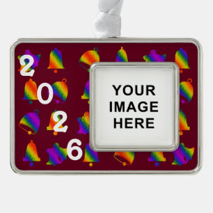 Trippy Bells Silver Plated Framed Ornament